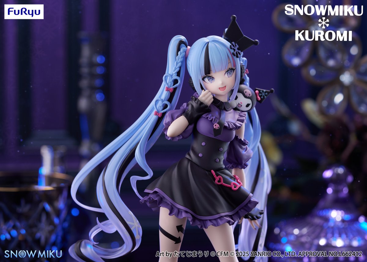 Vocaloid & Sanrio / Snow Miku x Kuromi FuRyu Trio Try It (Preventa)