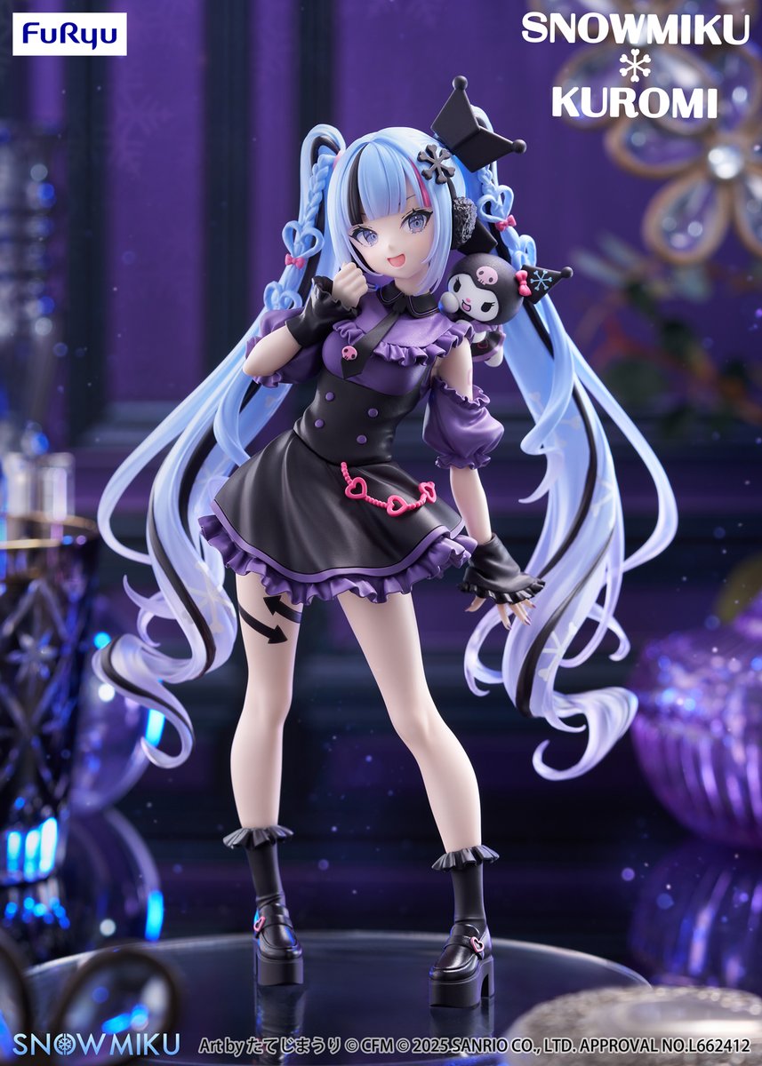 Vocaloid & Sanrio / Snow Miku x Kuromi FuRyu Trio Try It (Preventa)