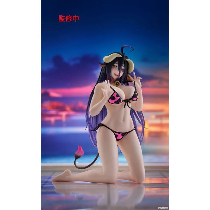 Overlord / Albedo ~ Pink Cow-Print Swimsuit Ver. ~ Taito Desktop Cute (En Stock)