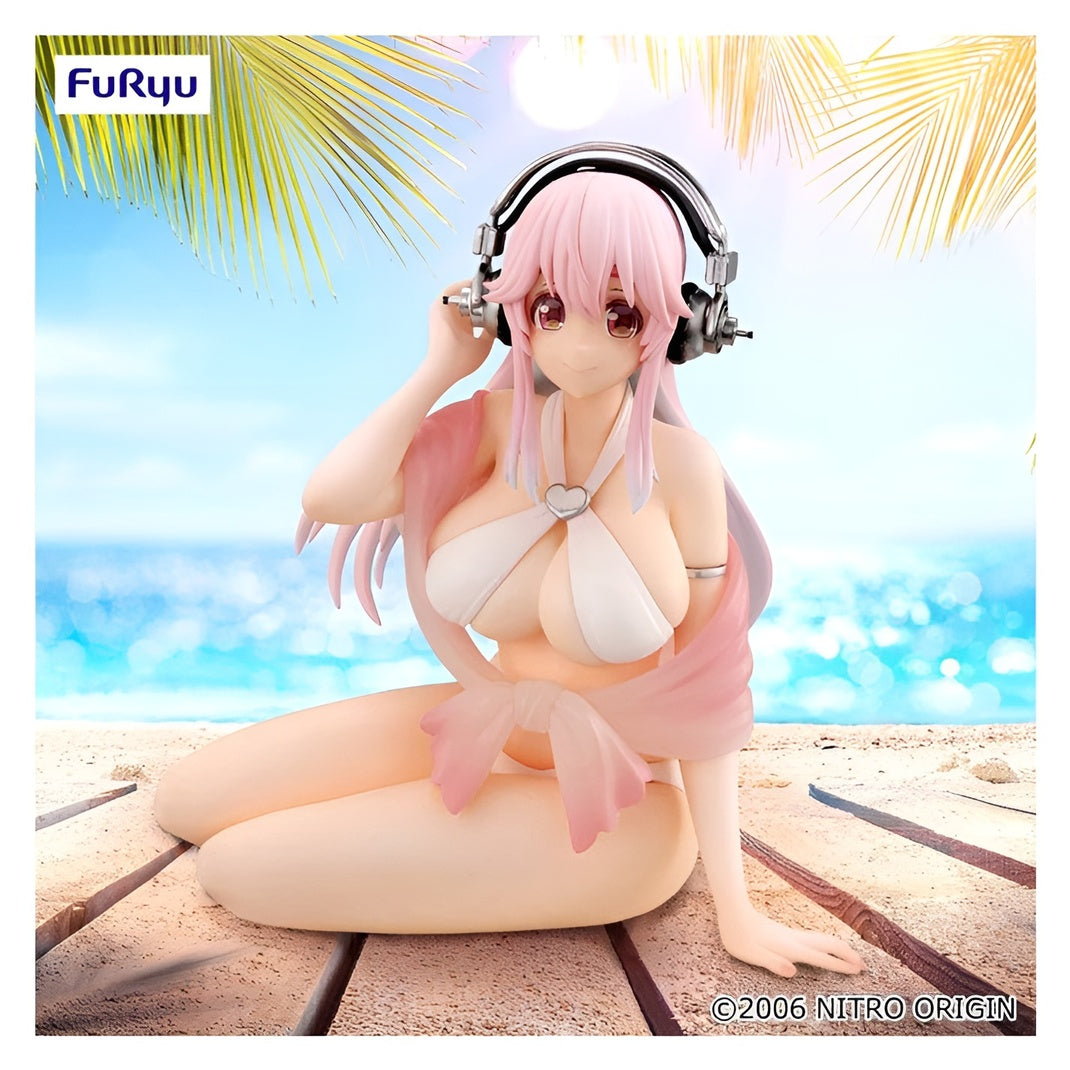 Super Sonico ~White Bikini~ FuRyu Noddle Stopper (En Stock)